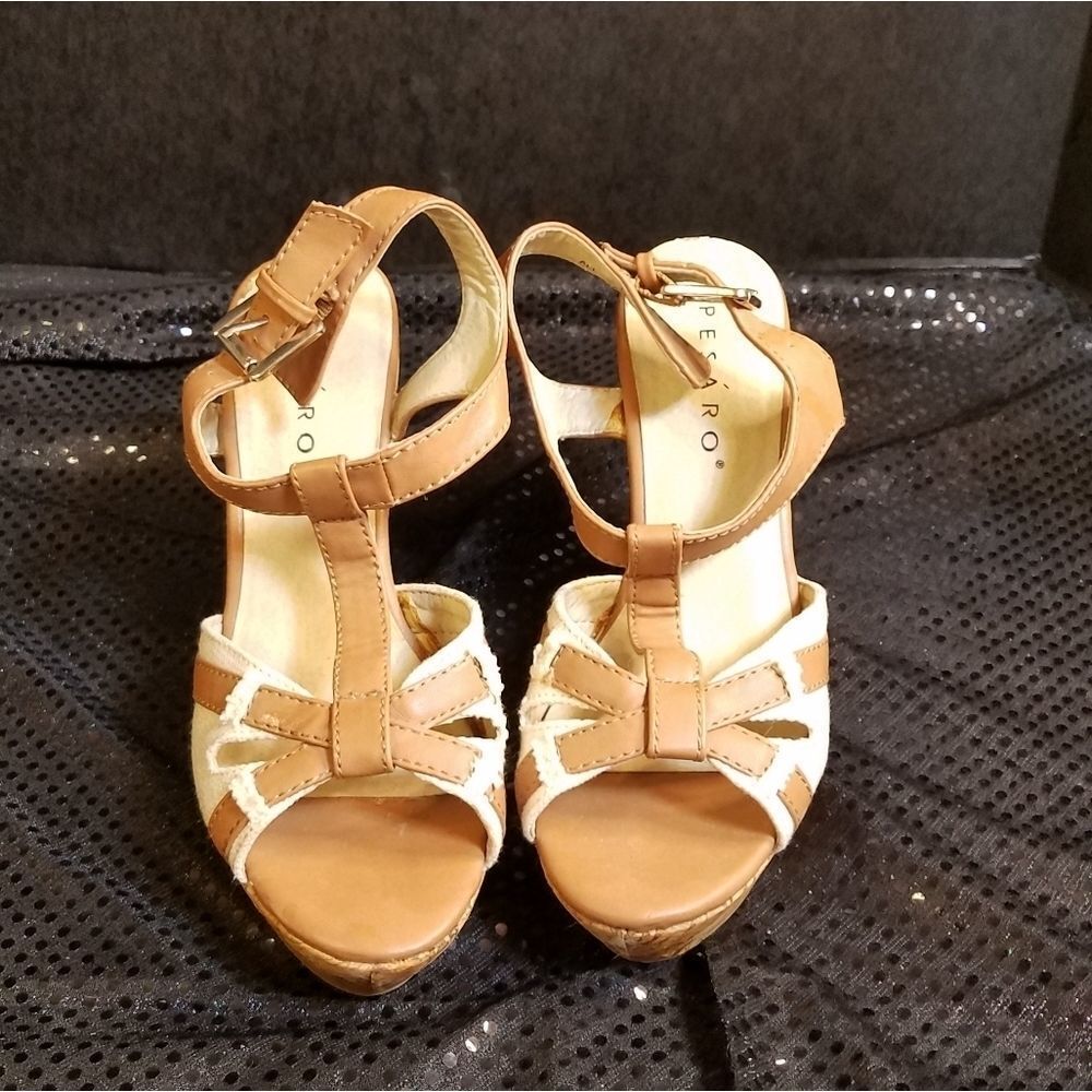 4. PESARO‎ Wedge Kambria Shoes Size 7